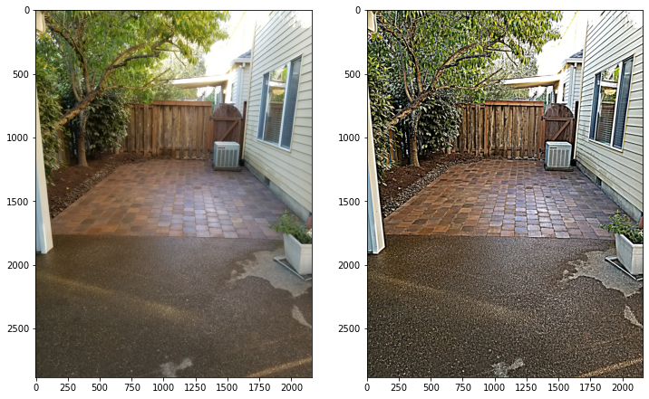 original image and sharped image